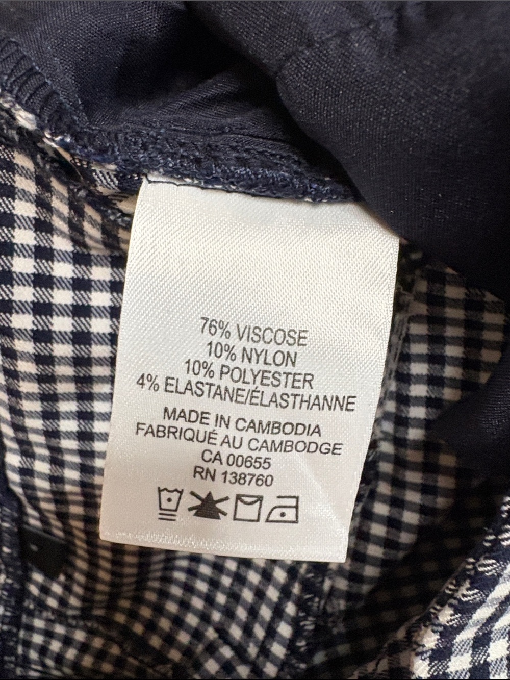 ⭐️ NWOT Reitmans The Iconic Black and White Gingham cropped Pants- size 6 - Picture 3 of 11